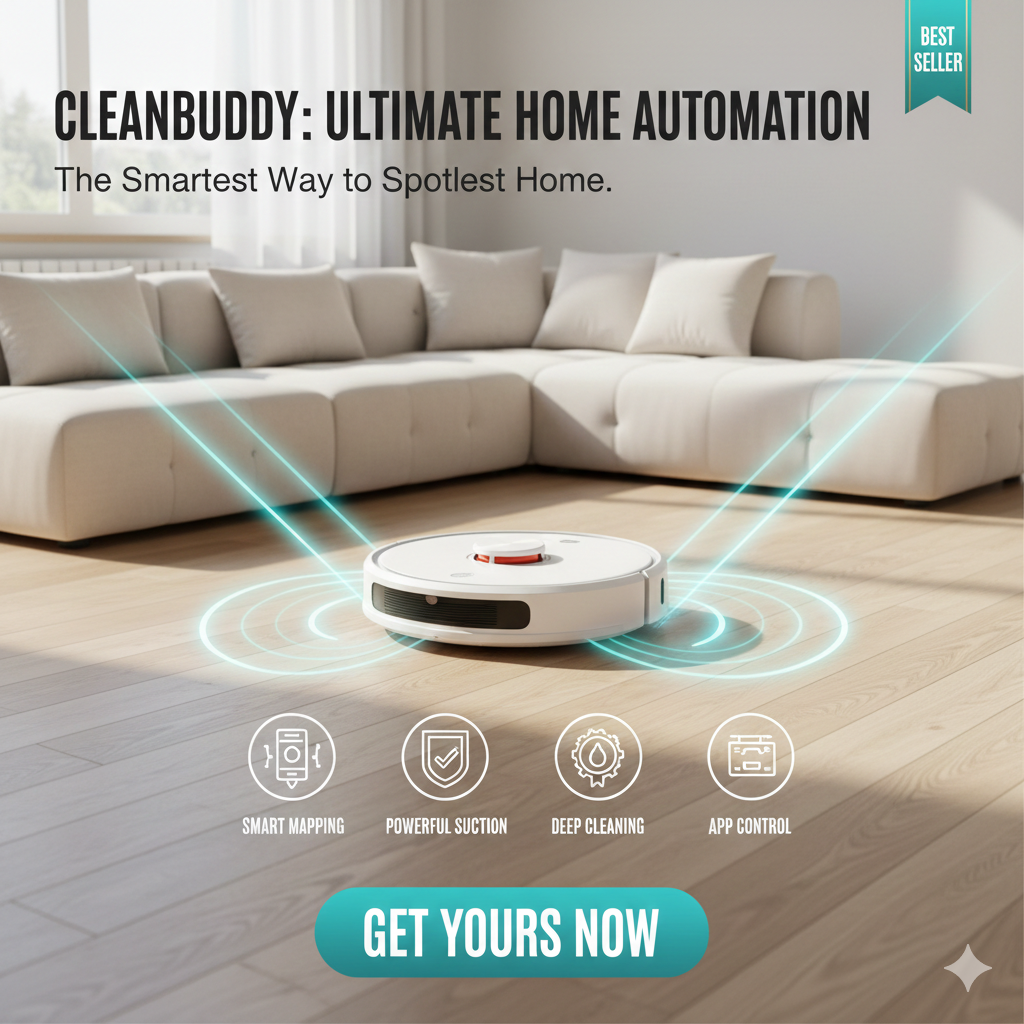 CleanBuddy™ 4-in-1 Smart Robot Vacuum & Mop